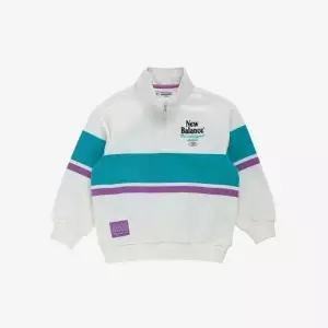 뉴발란스키즈(NB Kids) CLASSIC REMIX하이넥 스트라이프 스셔츠 NK9CG1101U(39)Ivory