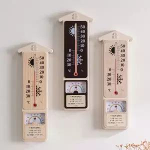 국산 플라이토 힐링홈 아날로그 온습도계 34cm