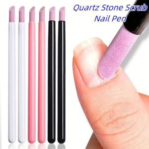 6개 세트 네일 아트 쿼츠 그라인딩 펜 네일 큐티클 파일 각질 제거기 UV 젤 폴리쉬 매니큐어 스틱 파일 액