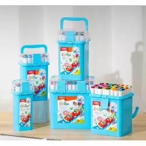 [셀러허브][델리문구] 삼각 트윈 마카 워셔블 마커 24색 세트 (PP 케이스) (S15303079)