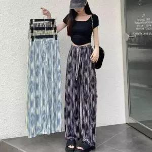 [라일리여성의류] Rly bns 홈웨어 고무줄 여름 통바지 일자 쿨 여성