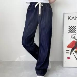 [라일리여성의류] Rly 청바지 여성 진 밴딩 여름 큰 데일리 빅사이즈