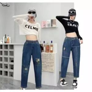 [라일리여성의류] Rly 캐릭터 고급 포인트 빅사이즈 배기바지 엄마바지