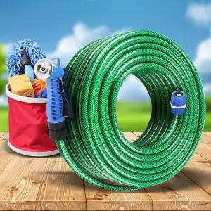 아파트 텃밭 물주기 3단분사 20M 고무호스 스프레이건 워터건 세차장 자동차세척 화장실