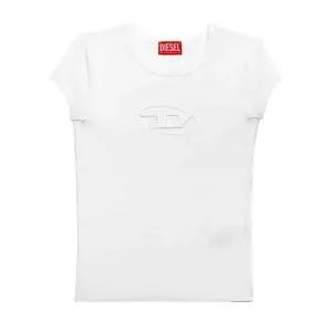 [디젤] A06268 0AFAA 100 (T-ANGIE) 컷아웃 오벌 D 로고 여성 반팔티