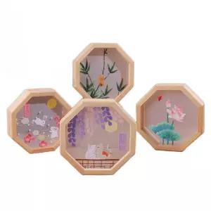 프랑스자수 자수세트 DIY키트 투명십자수 취미 자수도안