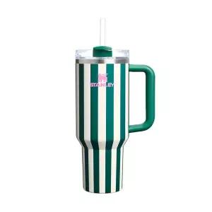 스탠리 커피 티 텀블러 ?처 H2.0 플로우스테이트 1.18L 에메랄드 스트라이프 글로스 594776