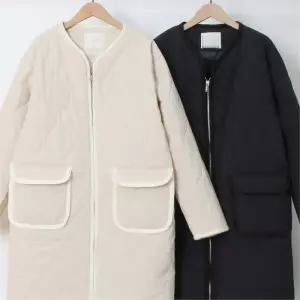 3온스 누빔 롱패딩 212N763S 빅사이즈 여성