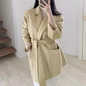 벨티드 하프 핸드메이드 코트 패딩 내피 울 자켓