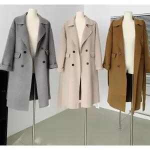 여리핏 핸드메이드 울 더블 롱코트