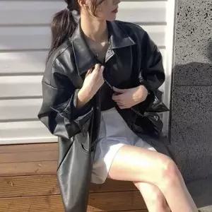 [시스터즈]  여성 래더 오버핏 라이더 자켓  바이크