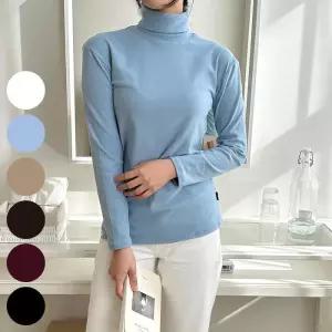 스판 폴라 기모 긴팔티 311J843S 빅사이즈 여성