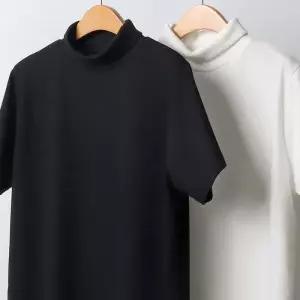 스판 하이넥 폴라 반팔티 312J369S 빅사이즈 여성