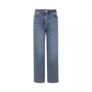 [크로커다일레이디]샤트렌 체인 자수 포인트 슬림핏 데님팬츠_HCESDP204