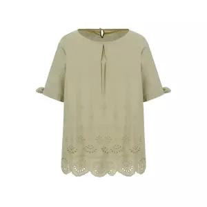 [올리비아하슬러]올리비아하슬러 자수 펀칭 오버핏 블라우스_OHEMBL904