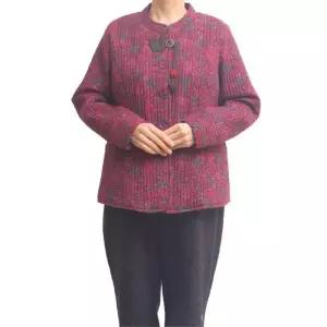 여자 잔골 누비 생활한복 누빔 동전 자켓