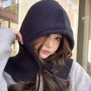 니트 후드 넥워머 바라클라바 겨울 방한모자 페이크후드 남녀공용 스키 라이딩 등산