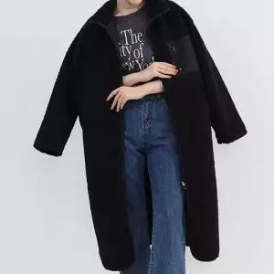 [더블디] 아웃포켓 여성 6컬러 지퍼업 롱 후리스 뉴레트로L