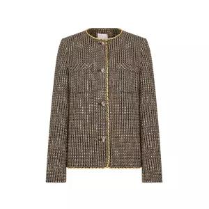 [샤트렌]크로커다일레이디 라운드넥 트위드 봄 숏자켓_CLESJK101