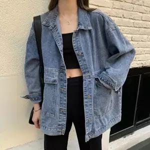 여성 2컬러 간절기 아우터 오버핏 박시 데님 청 자켓 WS-DN04