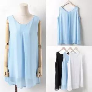 위쉬몰 IR 민소매쉬폰블라우스(1947H506) 빅사이즈