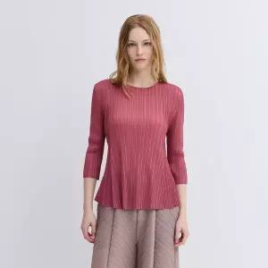 [플리츠미](의정부점)어반 퍼프 7부 슬리브 플리츠 티셔츠_EPTSS026007