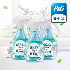 페브리즈 섬유탈취제 강력탈취 다우니 실내건조 프레시클린 향 370ml 본품 3개