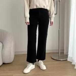 빅사이즈 312 블랙스판밴드데님통팬츠 DLOQ247