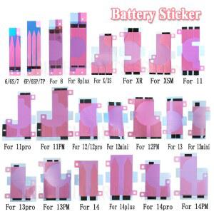2pcs 배터리 스티커 접착 테이프 스트립 iPhone 15 14 13 12 11 Pro Max Mini 6 6S 7 8 Plus X XR XS 교체 부품