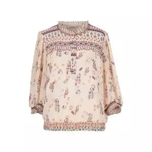 [크로커다일레이디] 블루종 프린트 블라우스_CLEMBL115