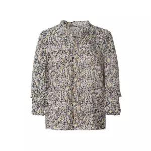 [크로커다일레이디]크로커다일레이디 기하학 프린트 블라우스_CLEMBL109