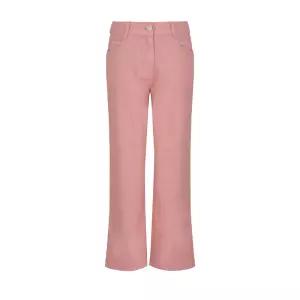 [크로커다일레이디]크로커다일레이디 백포켓 가죽장식 포인트 배기핏 코튼 데님팬츠_CLEMDP101