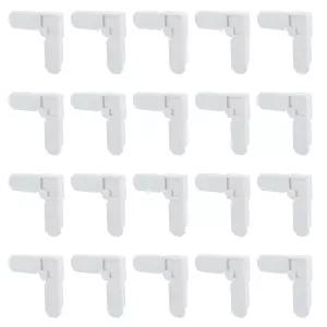 OGGOE 화면 프레임 모서리 부품 5/16인치 x 3/4인치 윈도우 교체용 흰색 플라스틱 슬라이딩/케이스 창문