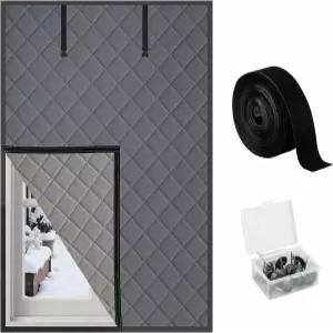 겨울용 보온 창문 커버 63 x 47 단열 키트 옥스포드 천 면 레이어 커버로 거실 채광창 RV의 추위를