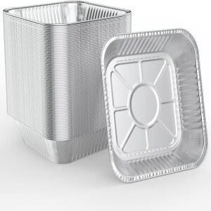 알루미늄 호일 팬 주방 용기 20cm BBQ 도구 사각 프라이어 내 않는 들러붙지 베이킹 오븐 에어 트레이 용품