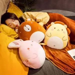 캐릭터 동물 모양 핸드워머 미니 인형 블랭킷 쿠션 담요