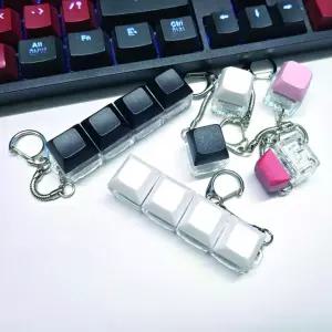 키보드 키캡 키링 1구 4구 기계식 청축 키홀더 딸깍이 가방키링 열쇠고리 굿즈