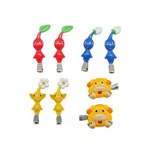 귀여운 피크민 머리핀 헤어클립 4종