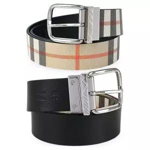 [버버리] 리버시블 체크 핀 벨트 블랙 샌드 베이지 8119997 153145278