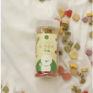 강아지 비건쿠키간식 다섯가지야채 육류알러지 콩단백 앵무새햄스터 반려동물용 채식 소화잘되는