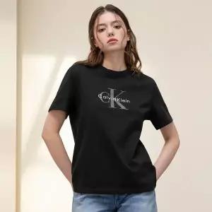 켈빈클라인 Calvin Klein Jeans 여성 모노그램 로고 반팔티셔츠(47B865G) 415042