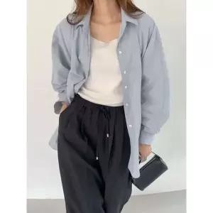 [하프클럽/]스티치 박시 셔츠_YMSH26SS167