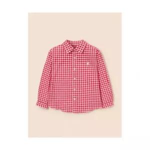 빈폴 키즈 스몰 깅엄 체크 셔츠 레드 BI6164U066 400423