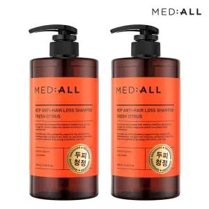 메디올 두피청청 탈모 완화 대용량 샴푸 시트러스향 800ml 2개