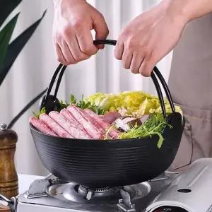 [골드스마일]아로제 무쇠 샤브샤브 냄비 캠핑 차박 오뎅탕 밀푀유나베 전골