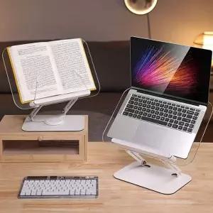 고강도 443SQJ95 아크릴 노트북거치대 투명독서대 고정형 회전