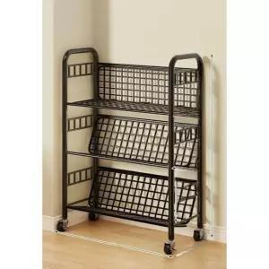 이동식 북카트 책꽂이 트롤리 스틸 정리 바퀴 모듈 책상 서점용