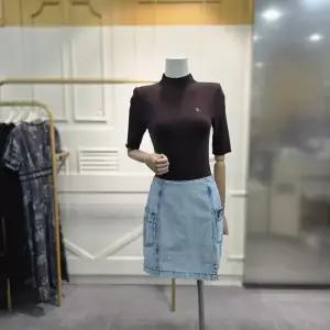 [에고이스트]반폴라 베이직 반팔 니트탑 ES1BX001BR_CA