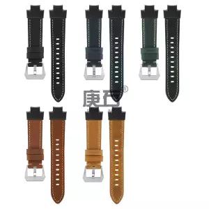 호환  카시오 MTG-B3000 MTG B3000 용 교체 소가죽 시계 밴드 스트랩