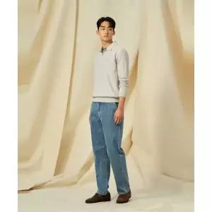 빈폴 멘 BC5121C75P 밴딩 저지 데님 팬츠 블루